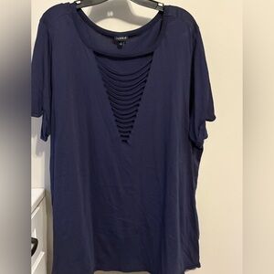 Torrid Deep Blue Short Sleeve Top
